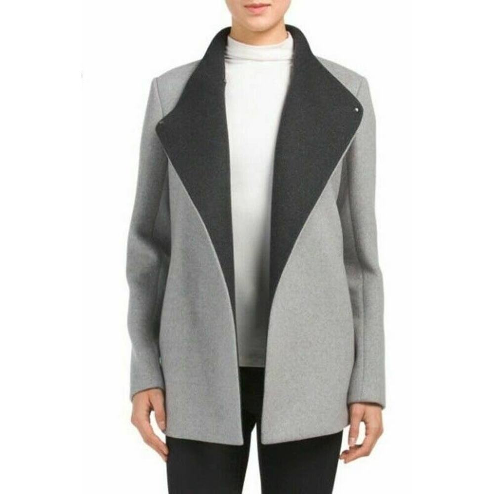 Theory Naomo Virgin Wool-Blend Jacket in Charcoal‎ Light Heather
